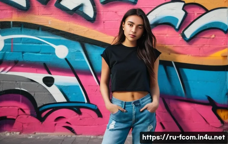 FC온라인 전술 세팅 팁 - **Prompt:** A young woman in her late teens, wearing stylish streetwear including a crop top and loo...