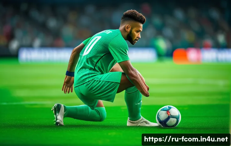 FC온라인 골 상황 분석법 - **Prompt 1: Tactical Field Vision**
"A male professional football (soccer) player on a vibrant g...